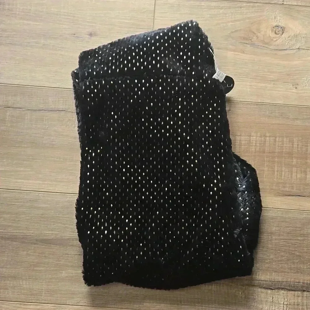 Lulu Black Rhinestone Infinity Scarf Cozy Knit Loop Scarf